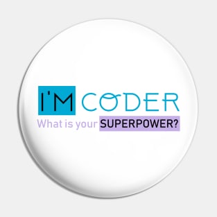 Coding is Superpower Pin