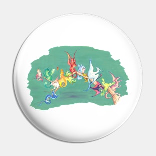 'Bakers Dozen' dragons Pin