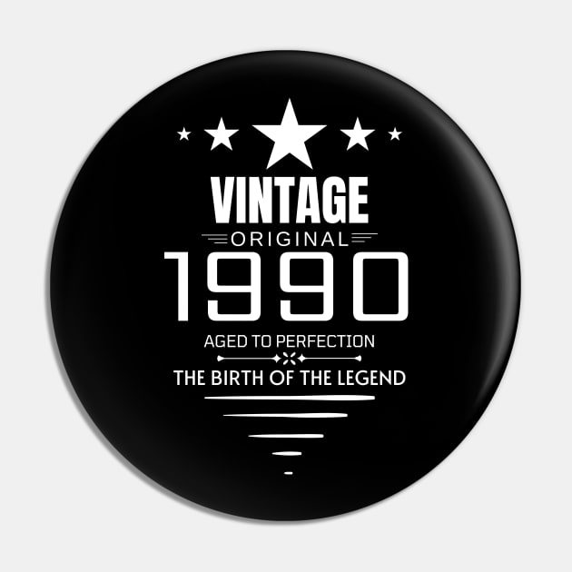 Vintage 1990 - Birthday Gift Pin by Fluen