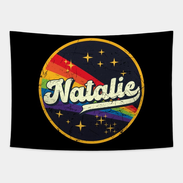 Natalie // Rainbow In Space Vintage Grunge-Style Tapestry by LMW Art