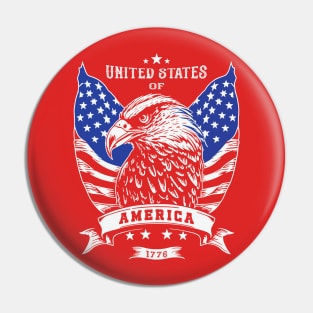 United States Of America 1776 Independence Day Pin