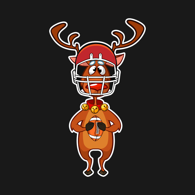 Football Christmas Reindeer by RJCatch