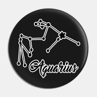 Aquarius Zodiac Constellation Design Pin