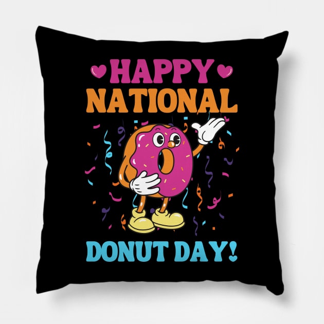 Happy National Donut Day! Pillow by EvetStyles