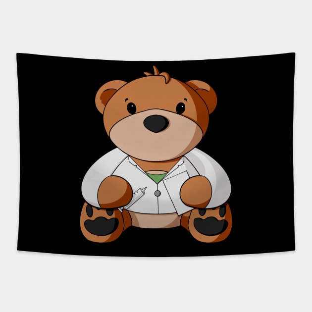 General Practitioner Doctor Teddy Bear Tapestry by Alisha Ober Designs