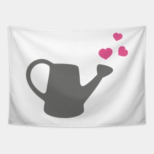 Garden Lover - Grey and Pink Watering Can Tapestry