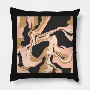 Pink and black marbling 100 Pillow