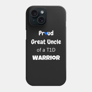 Proud Great Uncle White Text Blue Heart Phone Case