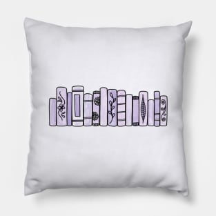 Purple Pastel Books Pillow