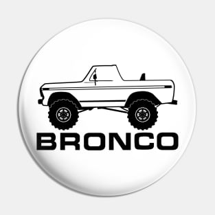 1978-1979 Bronco Side Topless Black Print Pin