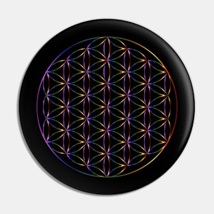 Flower of Life Sacred Geometry Multi Metallic Pin