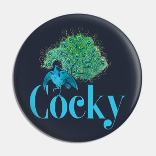 Cocky Peacock Pin