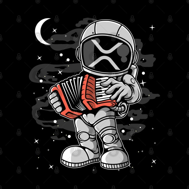 Astronaut Accordion Ripple XRP Coin To The Moon Crypto Token Cryptocurrency Blockchain Wallet Birthday Gift For Men Women Kids by Thingking About