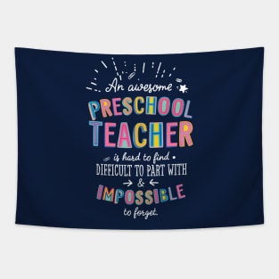 An awesome Preschool Teacher Gift Idea - Impossible to Forget Quote Tapestry