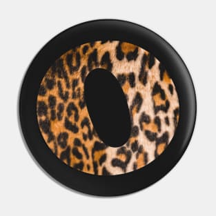 Letter O leopard print Pin