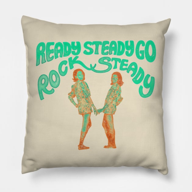 Rock Steady Ready Steady Go Pillow by HAPPY TRIP PRESS