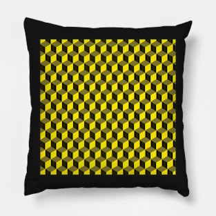 yellow cubes pattern Pillow