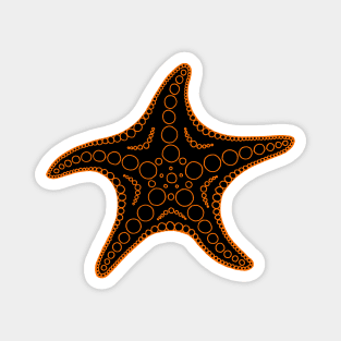 Starfish (orange/black) Magnet