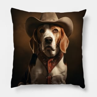 Cowboy Dog - Beagle Pillow