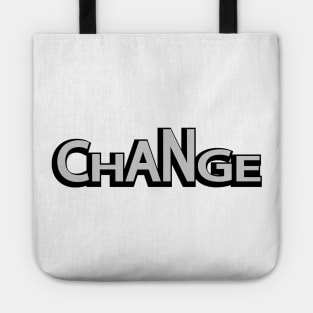 Change changing typographic logo design Tote