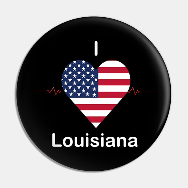 I love Louisiana Pin by FUNEMPIRE