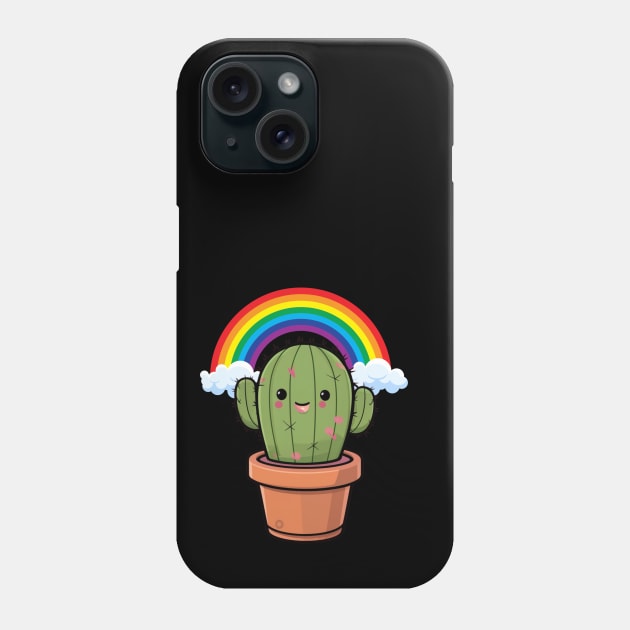 Tiny Cactus & Rainbow Phone Case by AnimeVision