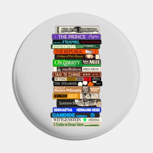 Classic Philosophy Books Stack Pin