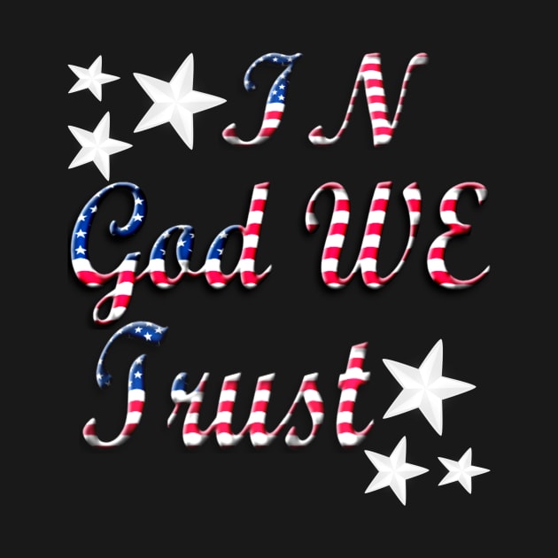 Patriotic In God We Trust Red White And Blue by Atteestude