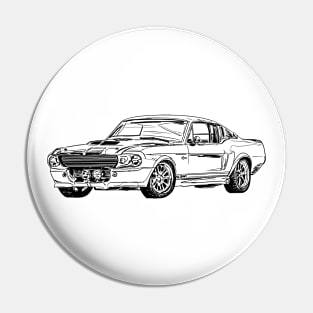 American Classic Muscle Cars Pin
