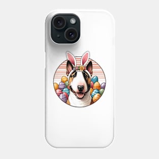 Bull Terrier with Bunny Ears Celebrating Easter Joy Phone Case