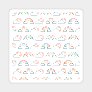 Clouds and Rainbows Magnet