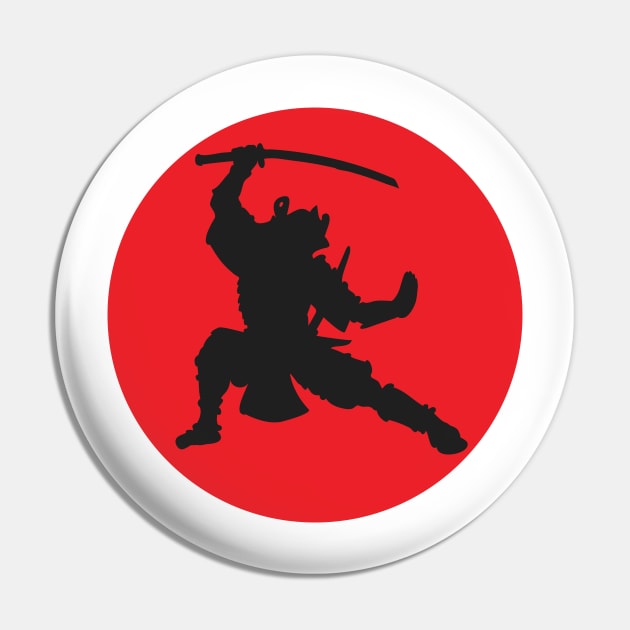 Samurai with Japanese Red Sun Pin by XOZ