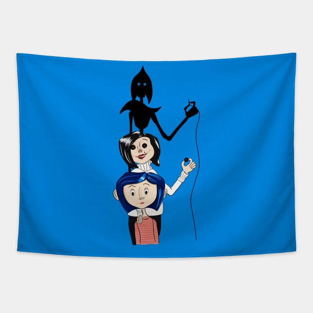 Twitchy Witchy Girl Tapestry by CalistaMCreations