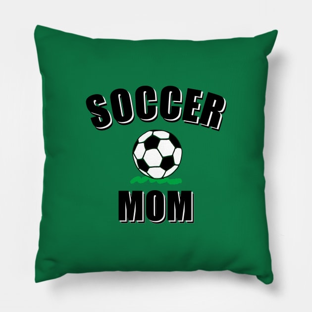 Soccer Mom Drawing And Text Pillow by Braznyc