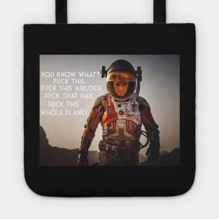 Mark Watney The Martian sticker Tote