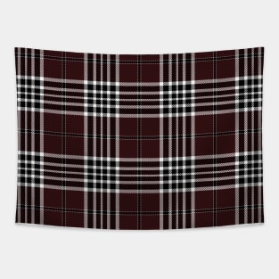 Brown and White Tartan Plaid Pattern Tapestry