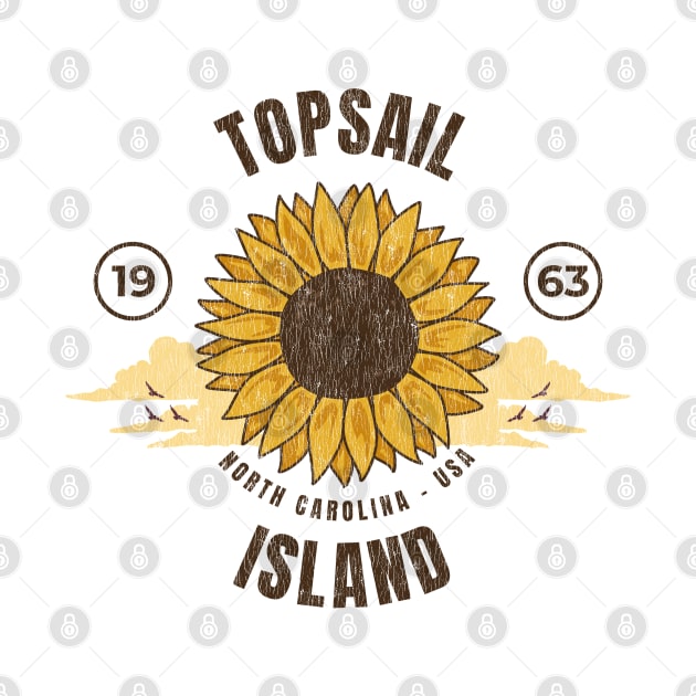 Topsail Island, North Carolina Sunflower Summer by Contentarama