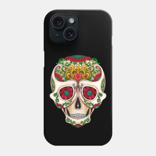 Sugar skull fancy vintage and gems day of the dead. Phone Case