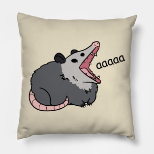 possum screm (black text) Pillow