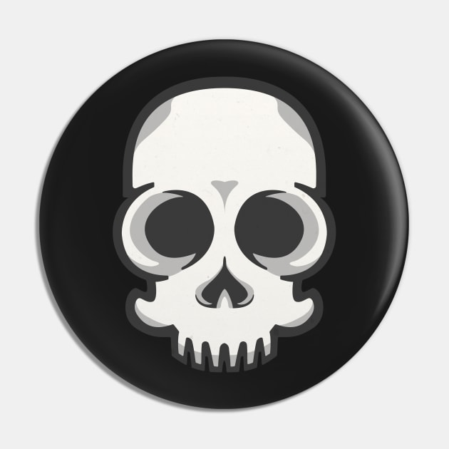 Friendly Vector Skelly Head Pin by msharris22