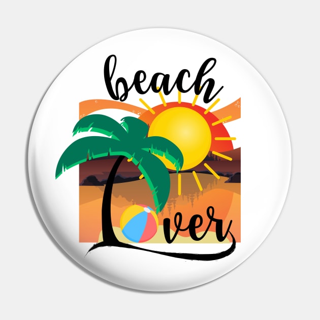 Beach Lover Pin by Orange Pyramid