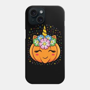 Unicorn Pumpkin Halloween Cute Thanksgiving Girls Party Gift Phone Case