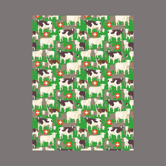 Swiss cows by Remotextiles