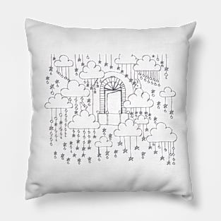 Magic door in the sky Pillow