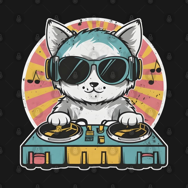 Funky Cat DJ by SimpliPrinter