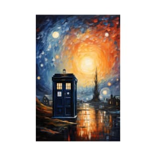 Under Starry Skies: Whovian Art T-Shirt