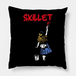 skillet red girl Pillow