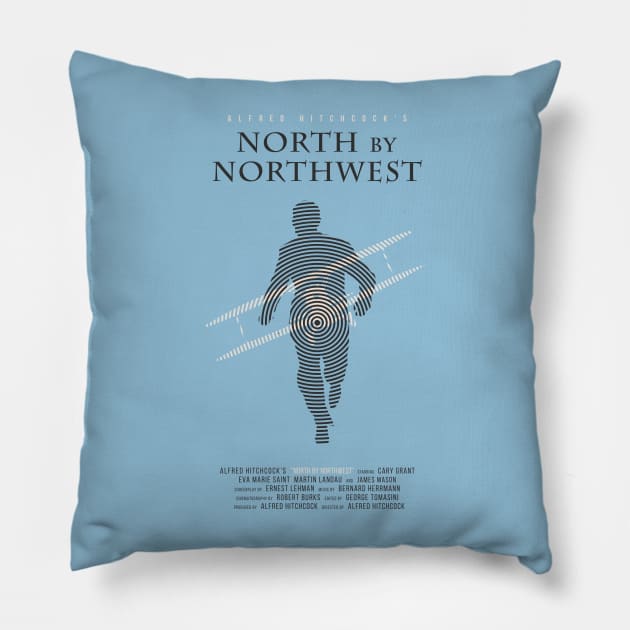Alfred Hitchcock's North by Northwest. Pillow by MonoMagic