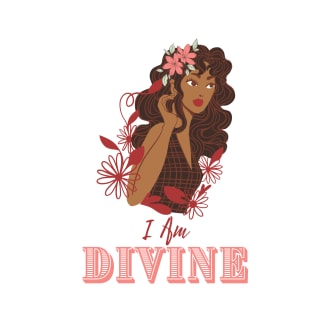 I Am Divine - Brown Girl Beauty T-Shirt