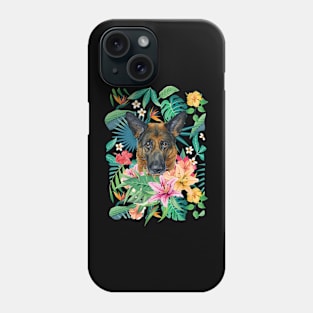 Tropical Red German Shepherd Dog Phone Case